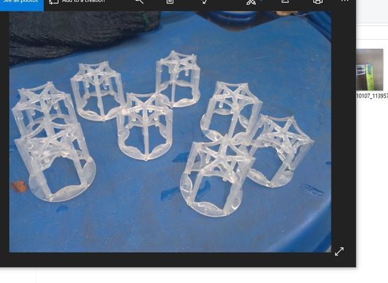 Πλαστική τυχαία συσκευασία 30mm δαχτυλιδιών βαριών πέπλων για τον πύργο προσροφητών του CO2